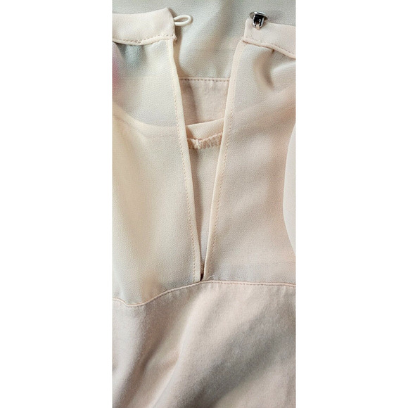 Vince Camuto Blouse Tank Womens M Pink Peach Blush Sheer Sleeveless Back Keyhole - Picture 6 of 8